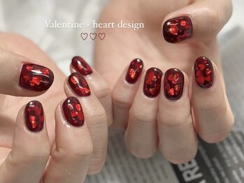 リン 恵比寿(RiN.)/バレンタインハートネイル akane