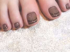 ラインフレンチフットネイル