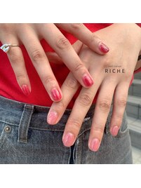 お洒落ボルドーネイル