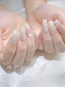 アピュ(APUU)/水光大理石ネイル