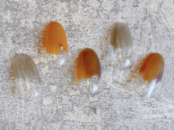 ネイルサロン エムズ(Nail Salon M's)/秋カラーの塗りかけネイル