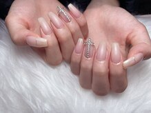 リリーネイル(lily nail)/ キラキラクロスネイル