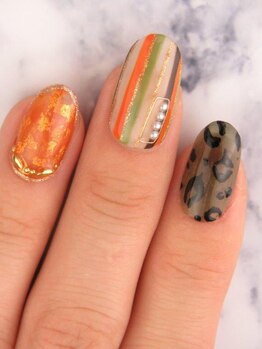 カラーズ 浜松店(colors)/ストライプ×レオパードMIX(^^)/