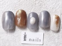 アイネイルズ 渋谷店(I nails)/もやもやブルー￥7980