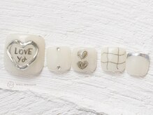 ネイルメゾン 渋谷店(NAIL MAISON)/落書き韓国ハートチェック￥9000