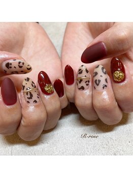 アールローズ(R-rose)/ボルドー×レオパード