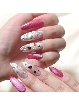 福ネイル(nail)/ハートネイル