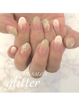 ネイルサロン グリッター(NAIL SALON glitter)/シンプルネイル