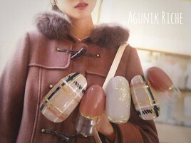 【チェックネイル】