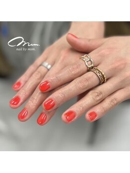 映えワンカラーショートネイル♪