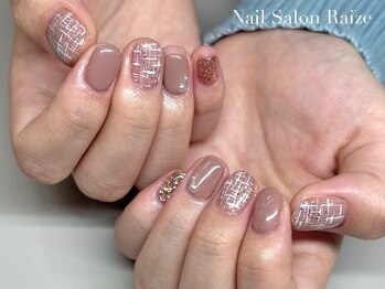 ライズ 本町店(Raize)/ツイードネイル/オフィスネイル