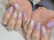 エムアンドディビューティサロン 銀座店(M&D)/紫陽花ネイル