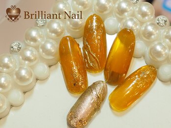 ブリリアント/キャメルカラーネイル