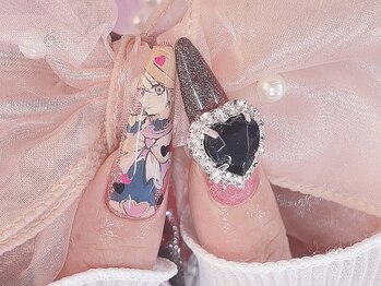 リリキュアネイル(RRKYUA NAIL)の写真/[３D/痛ネイル]キャラやアイドルの推しモチーフネイルが得意☆[初回オフ込*ごてごてパーツ付け放題¥9,550]