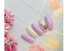 ネイルサロン&スクール ジーナ(GINA)/春っぽワンカラー