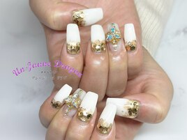 【自爪ネイル】ゴールドネイル