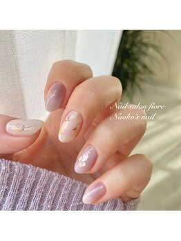 フィオーレ(fiore)/春♪ふんわり手描きお花ネイル