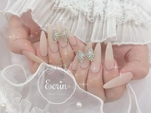 エクラン(ecrin)/マットベージュ×リボン