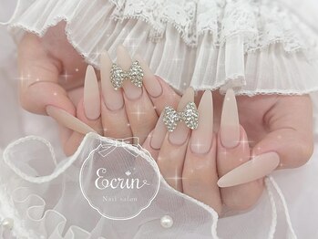 エクラン(ecrin)/マットベージュ×リボン