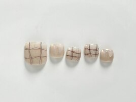 鉛筆チェックネイル