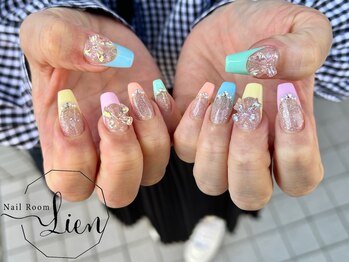 ネイルルーム リアン(NailRoom Lien)/カラフルフレンチ