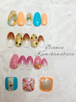 ビアンカ 中洲上川端店(Bianca)の写真/《シンプル～トレンドデザイン、豊富にご用意♪》初回オフ無料/カラーチェンジ◎ネイルをお得に楽しめる☆
