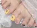 フットひまわりネイル