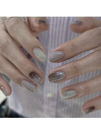 ブルー×ブラウンネイル