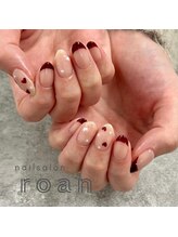 ロアンネイル(roan nail)/ハート×フレンチ