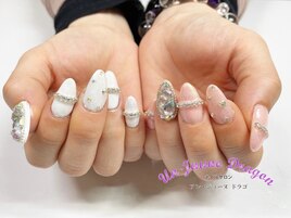 【自爪ネイル】アシメネイル