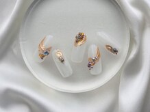 ネイル スパ ココプラス(Nail spa Cocoplus)/ニュアンス×ストーンパーツ