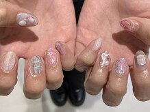 ネイルサロン プルミエール 錦糸町店(premiere)/絵画　リボンネイル