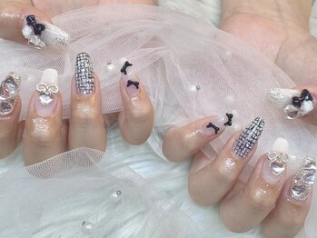 キレイエ ネイルズ(KIREIE NAILS)/ツイード ガーリー リボン
