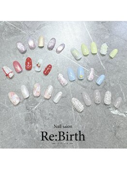 ネイルサロン リバース(Re:Birth)の写真/【自他店オフ永久無料！デザイン定額】可愛いネイルを長くお得に楽しめる♪自爪想いの丁寧ケアもご好評◎