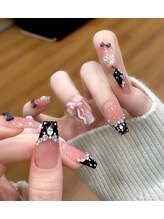 バイムーンサロン(By Moon Salon)/可愛いリボンフレンチデザイン