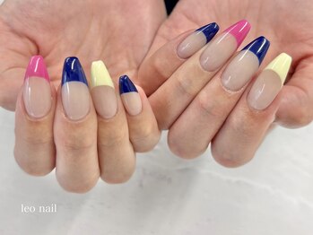 レオネイル 総社店(leo nail)/春フレンチ
