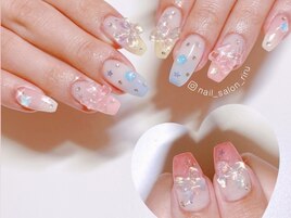パステルのメンカラ概念ネイル♪