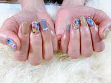 ネイルサロン ドレリッチ 大宮店(drerich)/秋の小花柄