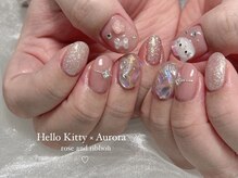 リン 恵比寿(RiN.)/リボン×薔薇ネイル　akane