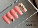 スタッズ×ピンクネイル