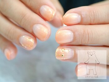 オレンジゴールドグラデーション Pg オトナネイル Otona Nail のフォトギャラリー ホットペッパービューティー