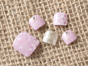 アンティム(Intime)/FOOT小花柄ネイル¥9,000