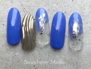 サロンストロベリームーン(Salon Strawberry Moon)/ミラーネイル　￥6980