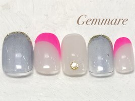 大人フレンチデザインネイル