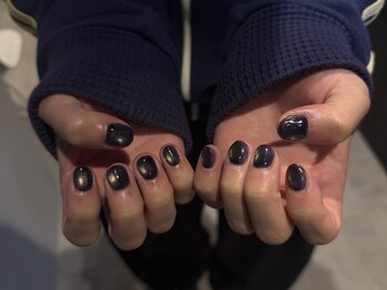 秋冬マグネットネイル