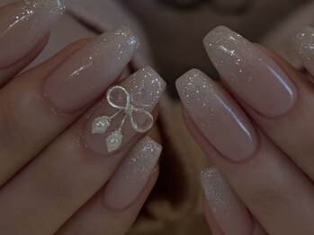 ルネネイル(Lune nail)/ラメグラデーション