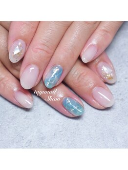 たゆ ネイル(たゆnail)/ニュアンス大理石風ネイル