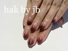 ハク ネイル バイジェービー 稲毛(hak nail byjb)/カラーグラデーション＋ラメ