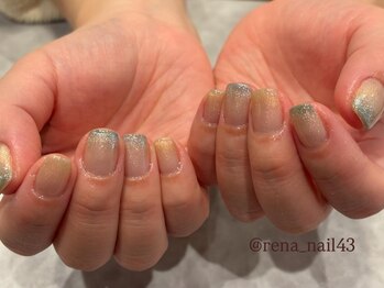 レナネイル(rena nail)/潤ちゅるマグネットダブルグラデ