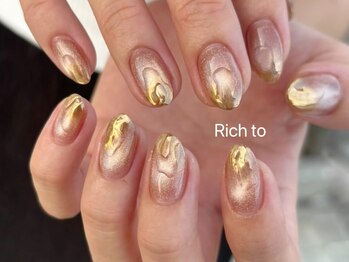 リッチ トゥ 多治見店(Rich to)の写真/指先からオシャレを☆シンプルなデザインで職場でもワンランク上に♪上品でさりげなく際立つ大人ネイル。